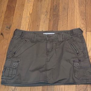 brown cargo skirt